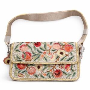 Viral Peach Fruit Beaded Bag NWT